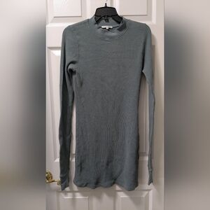 Cotton Citizen mini dress green waffle knit distressed size Medium M